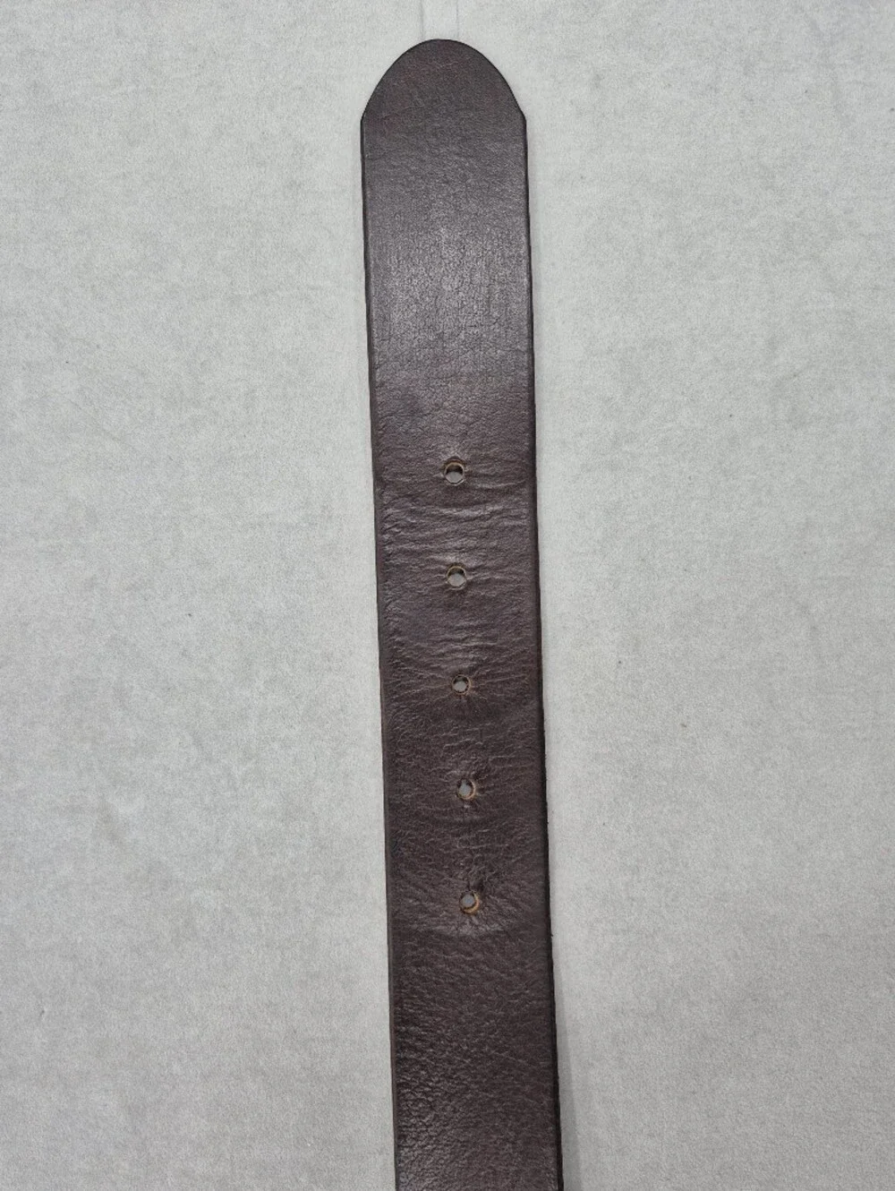 Aeropostale belt women's large brown leather brushed silver rounded buckle